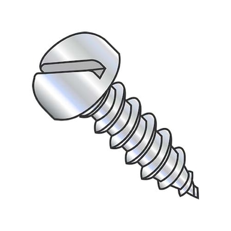 Usa Industrials Self-Drilling Screw, #14-10 x 3 in, Zinc Plated Steel Pan Head Slotted Drive BULK-SCRW-16596